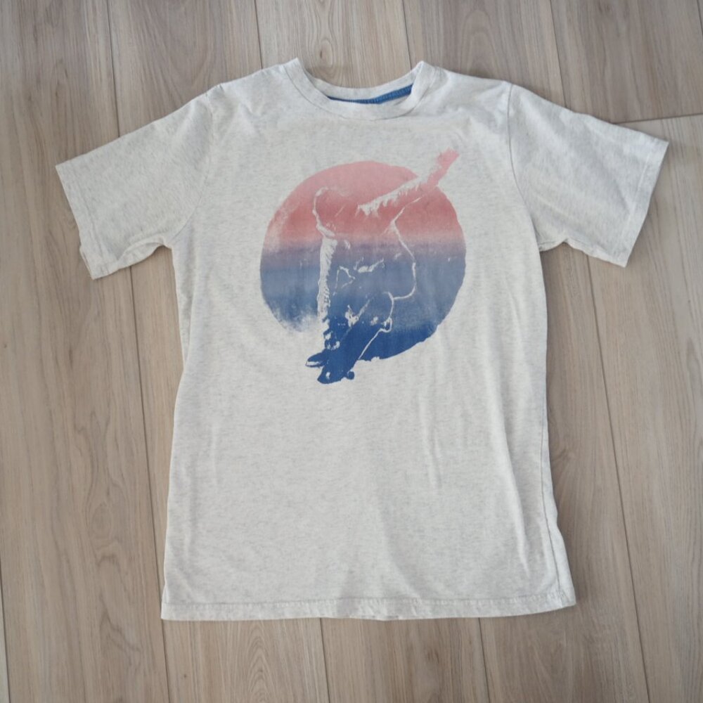 Thereabouts Skateboard watercolor Graphic Light Gray Cotton Blend Size XL 18/20